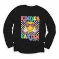 Retro Groovy Kinder Garten Vibes Smile Team Back To School Youth Long Sleeve Tee Retro Groovy Kinder Garten Vibes Smile Team Back To School Youth Long Sleeve Tee