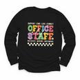 Retro Groovy Office Staff Life Flowers Back To School Youth Long Sleeve Tee Retro Groovy Office Staff Life Flowers Back To School Youth Long Sleeve Tee