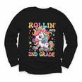 Second Grade Back To School First Day Girls Rollin Unicorn Youth Long Sleeve Tee Second Grade Back To School First Day Girls Rollin Unicorn Youth Long Sleeve Tee