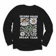 Second Grade Dream Team Back To School Boho Flower 2nd Grade Youth Long Sleeve Tee