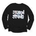 Second Grade Student Back To School Pastel Floral Bow Youth Long Sleeve Tee