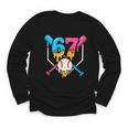 Six Seven Baseball Ice Cream Drip Cool 67 Gen Alpha Slang Youth Long Sleeve Tee