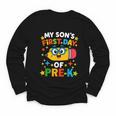 My Son's First Day Of Pre-K Back To School Kids Youth Long Sleeve Tee My Son's First Day Of Pre-K Back To School Kids Youth Long Sleeve Tee