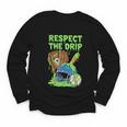 Spooky Zombie Respect The Drip Baseball Halloween Youth Long Sleeve Tee Spooky Zombie Respect The Drip Baseball Halloween Youth Long Sleeve Tee