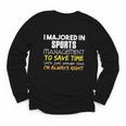 Sports Management Major For Back To School Youth Long Sleeve Tee