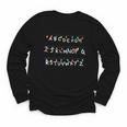 Stranger Wall Alphabet Lights Spooky Back To School Youth Long Sleeve Tee