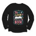 Student Take a Look It's In a Book Back To School Graphic Youth Long Sleeve Tee