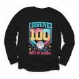 I Survived 100 Days Of School Baseball Drip Students Teacher Youth Long Sleeve Tee I Survived 100 Days Of School Baseball Drip Students Teacher Youth Long Sleeve Tee