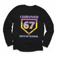 I Survived 67 Days Of School Baseball Trend For Boys Girls Youth Long Sleeve Tee I Survived 67 Days Of School Baseball Trend For Boys Girls Youth Long Sleeve Tee