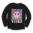Third Grade Vibes Groovy Back To School 3rd Grade Girls Kids Youth Long Sleeve Tee
