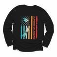 Vintage Class Of 2030 Graduation Back To School USA Flag Youth Long Sleeve Tee