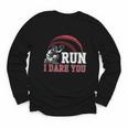 Vintage Humor Baseball Apparel Run I Dare You Youth Long Sleeve Tee Vintage Humor Baseball Apparel Run I Dare You Youth Long Sleeve Tee