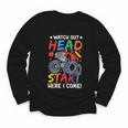 Watch Out HeadStart Here I Come Monster Truck Back To School Youth Long Sleeve Tee