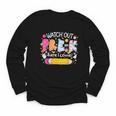 Watch Out Pre-K Here I Come Back To School Boy Girl Kids Youth Long Sleeve Tee Watch Out Pre-K Here I Come Back To School Boy Girl Kids Youth Long Sleeve Tee