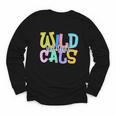 Wildcats School Spirit Groovy Back To School Girls Youth Long Sleeve Tee Wildcats School Spirit Groovy Back To School Girls Youth Long Sleeve Tee