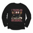 Women's 100 Days Of School Boys Kids Baseball Youth Long Sleeve Tee