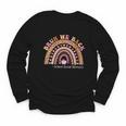 Women's Bruh We Back To School Social Worker Leopard Rainbow Youth Long Sleeve Tee