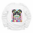 Back To School Bruh I'm In 2nd Grade Cute Girls Messy Bun Youth Long Sleeve Tee
