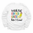 Back To School Kids Watch Out Kindergarten Here I Come Youth Long Sleeve Tee