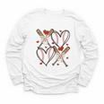Coquette Bow XOXO Baseball Lover Heart Valentine Game Day Youth Long Sleeve Tee