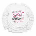 Cute 6th Grade Vibes Cat Kitten Lover Back To School Girls Youth Long Sleeve Tee