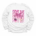 First Day Of School Girls Coquette Bow Back To School Performance Youth Long Sleeve Tee First Day Of School Girls Coquette Bow Back To School Performance Youth Long Sleeve Tee