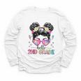 Hello 2nd Grade Messy Bun Girl Back To School First Day Youth Long Sleeve Tee Hello 2nd Grade Messy Bun Girl Back To School First Day Youth Long Sleeve Tee