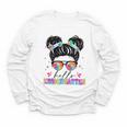 Hello Kindergarten Shirt Messy Bun Tie Dye Back To School Youth Long Sleeve Tee Hello Kindergarten Shirt Messy Bun Tie Dye Back To School Youth Long Sleeve Tee