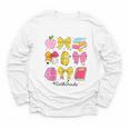 Hello Sixth 6th Grade Back To School Coquette Bow Girls Youth Long Sleeve Tee