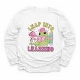 Leap Into Learning Cute Frog Kawaii Back To School Kids Youth Long Sleeve Tee Leap Into Learning Cute Frog Kawaii Back To School Kids Youth Long Sleeve Tee