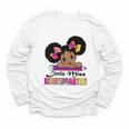 Little Miss Kindergarten Afro Puff Girl Back To School Youth Long Sleeve Tee
