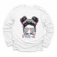 Little Miss Pre-K Girls Back To School Messy Bun Performance Youth Long Sleeve Tee