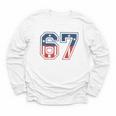 Number 67 USA Raglan Baseball Tee Youth Long Sleeve Tee