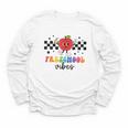 Preschool Vibes Retro Groovy Apple Back To School Youth Long Sleeve Tee Preschool Vibes Retro Groovy Apple Back To School Youth Long Sleeve Tee