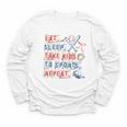 Retro Eat Sleep Take Kids To Sports Repeat Game Day Baseball Youth Long Sleeve Tee