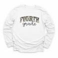 Retro Fourth Grade Camo Back To School Girls Boys 4th Grade Youth Long Sleeve Tee