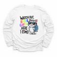 Watch Out Kindergarten Here I Come Cute Cat Back To School Youth Long Sleeve Tee Watch Out Kindergarten Here I Come Cute Cat Back To School Youth Long Sleeve Tee