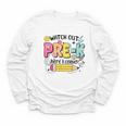 Watch Out Pre-K Here I Come Back To School Pre-K Youth Long Sleeve Tee Watch Out Pre-K Here I Come Back To School Pre-K Youth Long Sleeve Tee