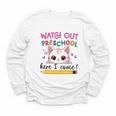Watch Out Preschool Here I Come Girls Back To School Performance Youth Long Sleeve Tee Watch Out Preschool Here I Come Girls Back To School Performance Youth Long Sleeve Tee