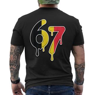 67 Belgiqueixeven Drapeau Belge T-shirt imprimé au dos - Cadeauxyz