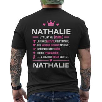 Citation Drole Nathalie Humour Définition Prénom Nathalie T-shirt imprimé au dos - Cadeauxyz
