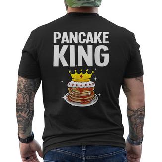 Divertente Pancake King Per Gli Amanti Dei Pancake Uomini Papà Ragazzi T-shirt da uomo con stampa posteriore - Novitaregali