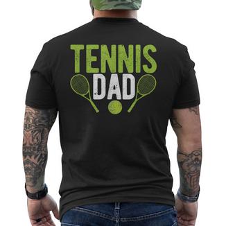 Divertente Papàportivo Giocatore Allenatore Fan Festa Del Papà Tennis Papà T-shirt da uomo con stampa posteriore - Novitaregali