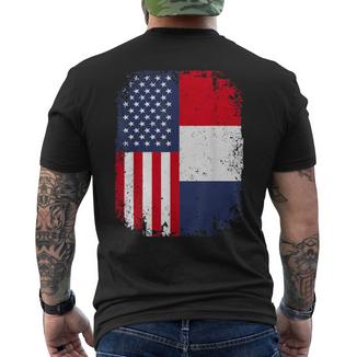 Drapeau Usa Américain France Double Citoyenneté Cadeau T-shirt imprimé au dos - Cadeauxyz