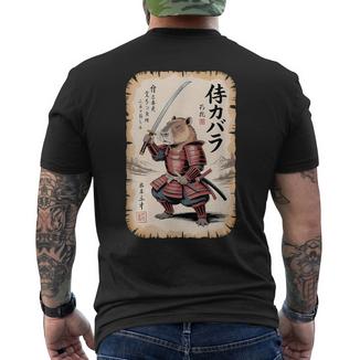 Drôle Capybaraamurai Warrior Japonais T-shirt imprimé au dos - Cadeauxyz