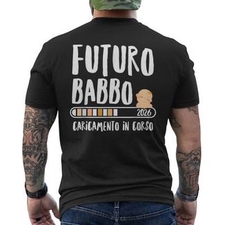 Futuro Babbo 2026 Loading Quasi Papà Gravidanza Uomo T-shirt da uomo con stampa posteriore - Novitaregali