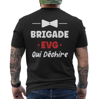 Homme Equipe Evg Du Marié Qui Déchire Homme Humour Brigade Evg T-shirt imprimé au dos - Cadeauxyz