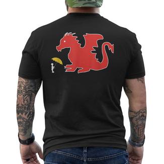 Hong Kong Parapluie Motif Dragon Chinois T-shirt imprimé au dos - Cadeauxyz