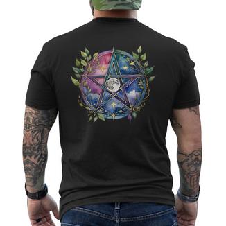 Pentacle Païen Wicca T-shirt imprimé au dos - Cadeauxyz