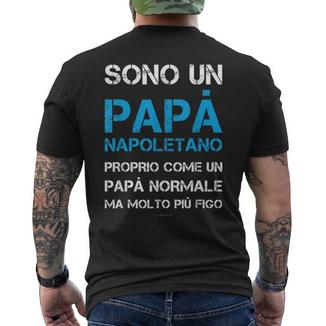 Regalo Papà Napoletano Napoli T-shirt da uomo con stampa posteriore - Novitaregali